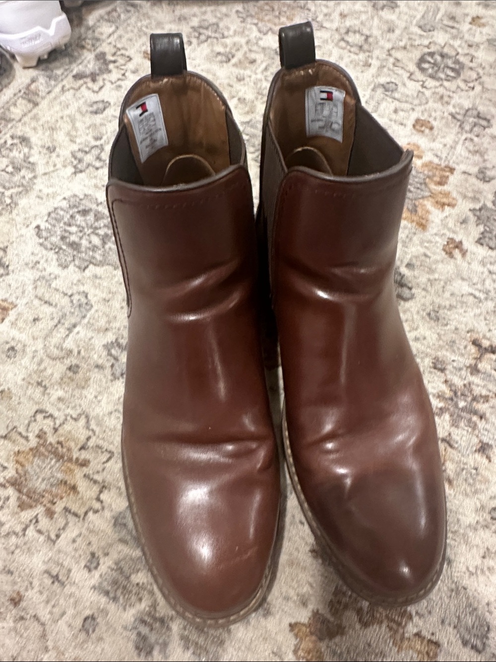 Tommy Hilfiger Brown Leather Chelsea Boots